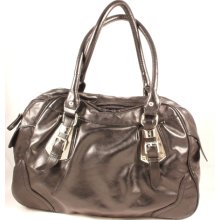 Black soft faux leather buckle design strap shoulder handbag