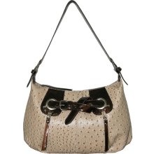 Blingalicious Ostrich Shoulder Bag - Tan