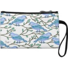 Blue Bird Conference Art by Marta Harvey Wristlet