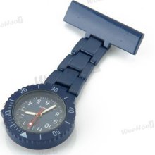 Blue Quartz Movement Doctor Nurse Brooch Tunic Pocket Watch