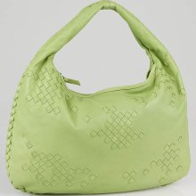 Bottega Veneta Colonial Nappa Leather Medium Veneta Woven Hobo Bag