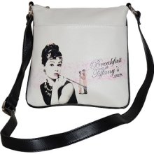 Breakfast at Tiffany's Audrey Hepburn Synthetic Leather Cross Body/Messenger Bag - Leather - Off-White
