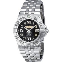 Breitling Galactic 30 Black Dial Stainless Steel Ladies Watch A71340l2-b950ss