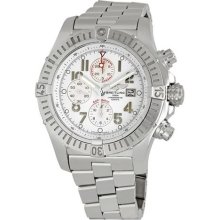 Breitling Super Avenger White Dial Mens Watch A1337011-A699SS