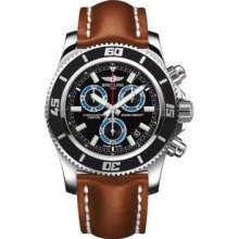 Breitling Superocean Chronograph M2000 Leather Strap A73310A8/BB74-leather-gold-tang