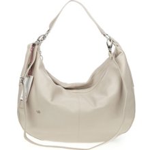 BRUNO ROSSI Italian Made Beige Calf Leather Large Slouchy Hobo Bag