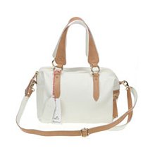 BRUNO ROSSI Italian Made White Deerskin Small Satchel Shoulder Bag