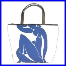 Bucket Bag Handbag Blue Nude Matisse Art Painting Purse (21647991)
