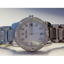 Bulova Ladys Diamond Watch 96r105 Rrp Â£299