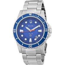 Bulova Men's 98b130 Marine Star Blue Dial Bracelet Watch