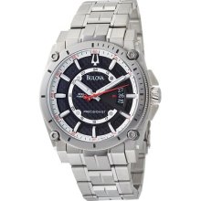 Bulova Men's Precisionist Champlain Black Dial Quartz Watch 96b133