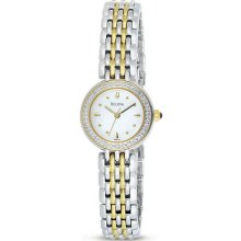 Bulova Women's 98r151 'diamonds' Two-tone Stainless Steel Quartz Watch