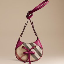 Burberry Check Bow Detail Crossbody Bag