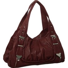 Burgundy Large ''Trenton'' Hobo