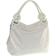 Buxton Sarah Collection Iridescent Shoulder Handbag BEIGE