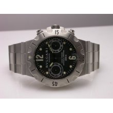 Bvlgari Scuba Chronograph Automatic Steel Watch Scb 38 S R-6,300