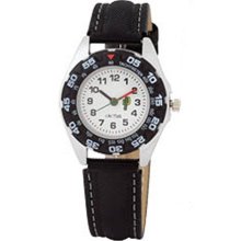 Cactus Children's Quartz Watch With White Dial Analogue Display And Black Plastic Or Pu Strap Cac-57-M01