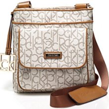 Calvin Klein Almond/Khaki Hudson Monogram Crossbody