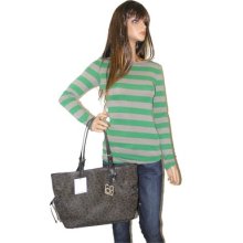 Calvin Klein Dark Brown Exclusive Pvc Large Shopper Drawstring Tote Bag