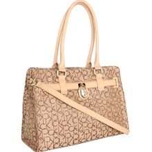 Calvin Klein Modena Jacquard Satchel Handbags : One Size