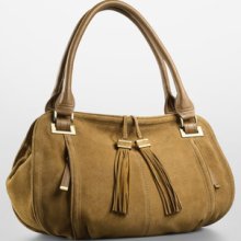 Calvin Klein Suede Satchel Womens