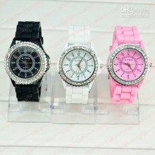 Candy Jelly Silicone Jewelled Watches Classic Famous Style D-two 001