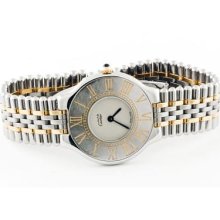 Cartier Ladies Vintage Roman Bezel Must De 21 Gold & Stainless Steel Watch