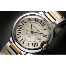 Cartier Men's W69009z3 Ballon Bleu Ss 18k Gold Automatic Watch