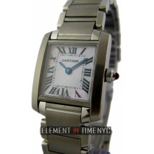 Cartier Tank Collection Tank Francaise Steel Ladies 20mm Pink MOP Dial