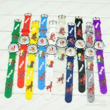 Cartoon Children Watches Kids Wrist Watches No.4 Scooby Dog Silicone