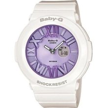 Casio Baby-g, Analog-digital, Neon Illuminator, Bga-160 Bga161 Bga-161-7b1 White