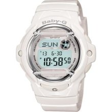 Casio Baby G Shock White Whale Digital White Dial Women's Watch -