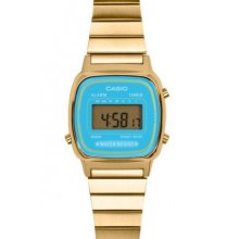 Casio Ladies Retro Style Gold Tone Digital Watch La670 La670wga La-670wga-2d