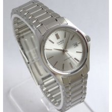 Casio Silver Dial With Date Ladies Watch-2