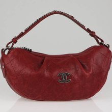 Chanel Bordeaux Caviar Leather Outdoor Ligne Small Hobo Bag