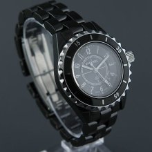 Chanel J12 Black Ceramic Automatic Midsize Unisex Watch