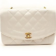 Chanel Small Classic Ivory Silk Shoulder Bag
