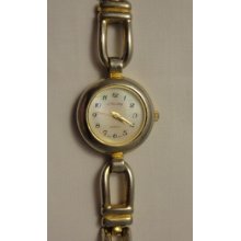 Chantilly Mop / Mother Of Pearl Face Ladies / Womens Watch Silver & Gold Tone