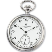 Charles Hubert Stainless Steel Open Face Pocket