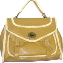 Chinese Laundry Shearling Handbag/camel/brand