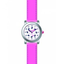 Chipie Girls' Watch Analogue Quartz 5203514 With Pink Leather Strap And White Dial