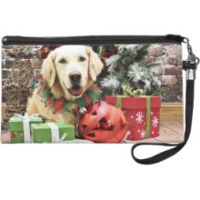 Christmas - Golden Retriever - Shylo Wristlet Purse