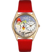 Christmas Snowman Watch Classic Gold Style - Mother's