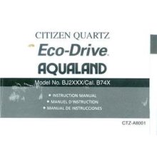 Citizen Eco-drive Aqualand Bj2xxx/cal. B74x Manual