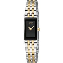 Citizen Eco-drive Two-tone Black Dial Women's Dress Watch Eg2704-57e