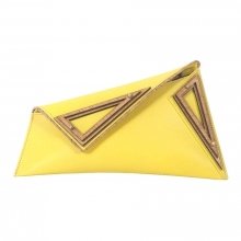 Clutch bag - Yellow leather