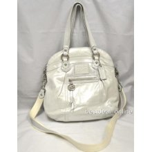 Coach 16283 Poppy Leather Shimmer Satchel/handbag/purse