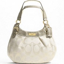 Coach 20582 Ivory Gold Signature Soho Hobo Bag