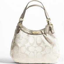 Coach 20584 Ivory Gold Signature Soho Large Hobo Bag