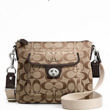 Coach 45026 Signature Khaki Pocket Swingpack Crossbody Bag